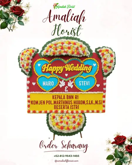 Papan Bunga Pernikahan Sindangpanji